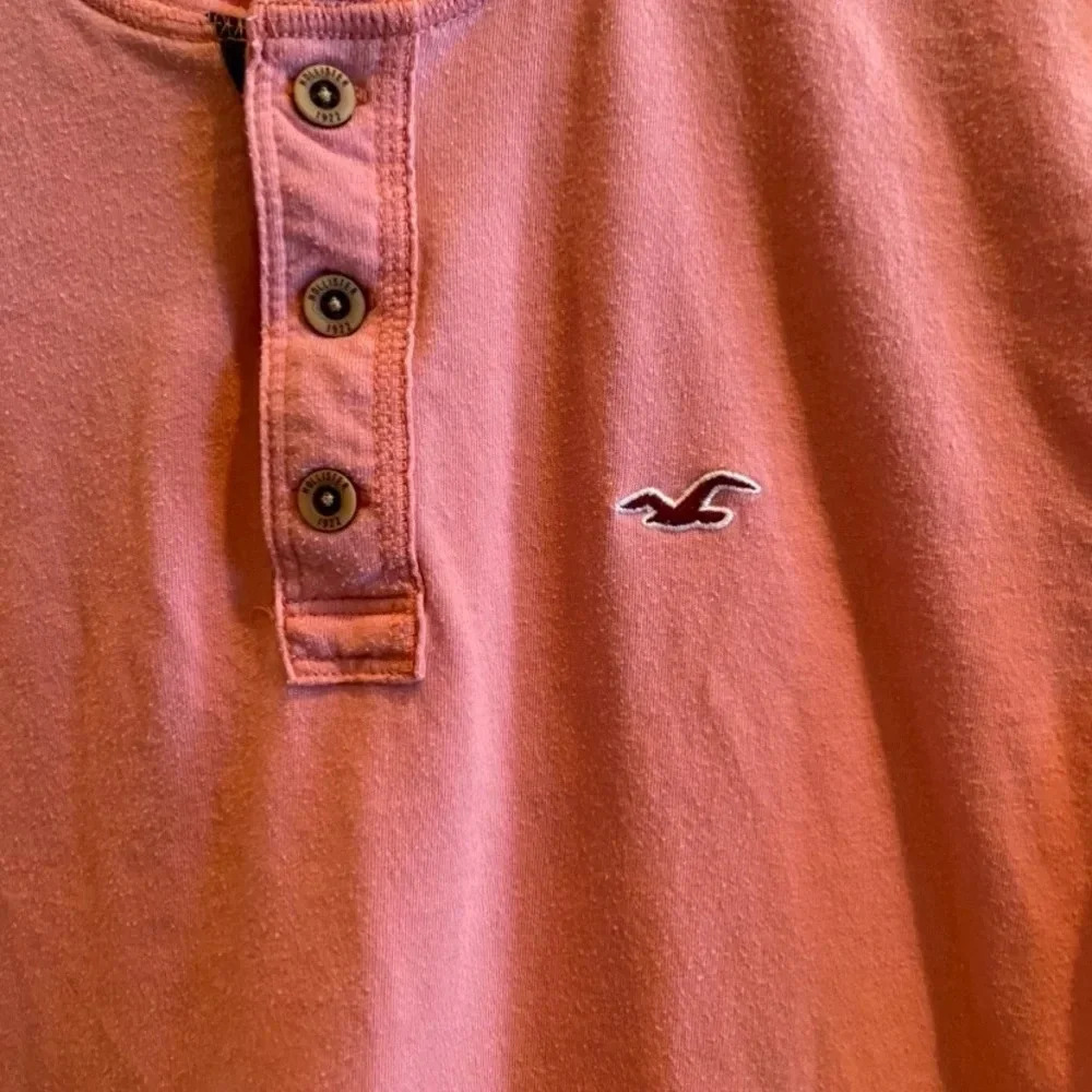 HOLLISTER MENS GUC PINK COTTON TOP TSHIRT TEE TSHIRTS BEACH SUMMER CASUAL SIZE M - Picture 5 of 5